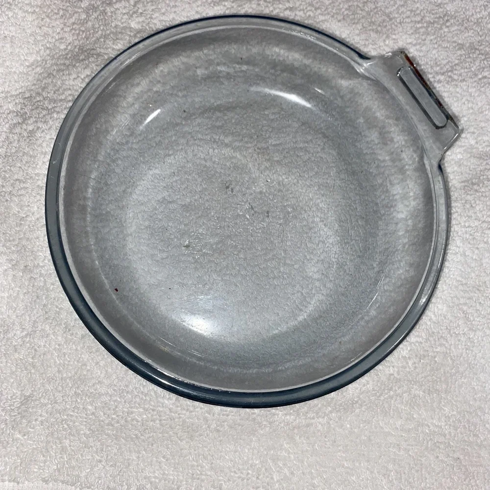 VINTAGE 1940'S PYREX‎ FLAMEWARE Blue Tint Saucepan Bowl 832 B 7